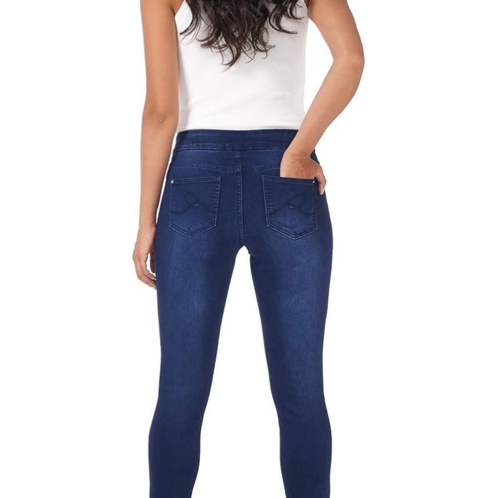 Rekucci Women’s Secret Figure Premium Denim Skinny Pull on Jeans